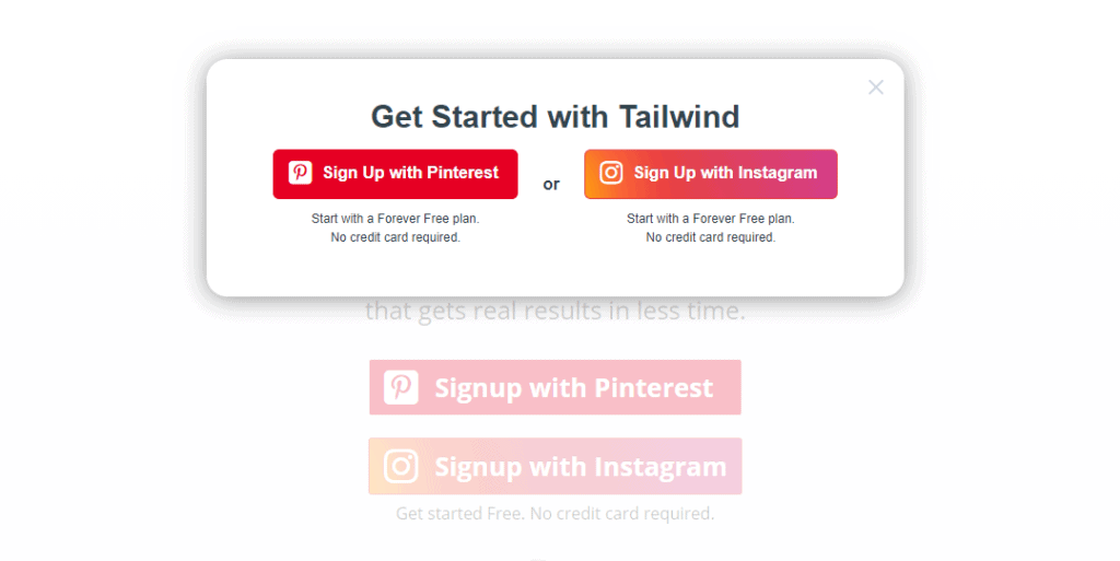 sign up for tailwind