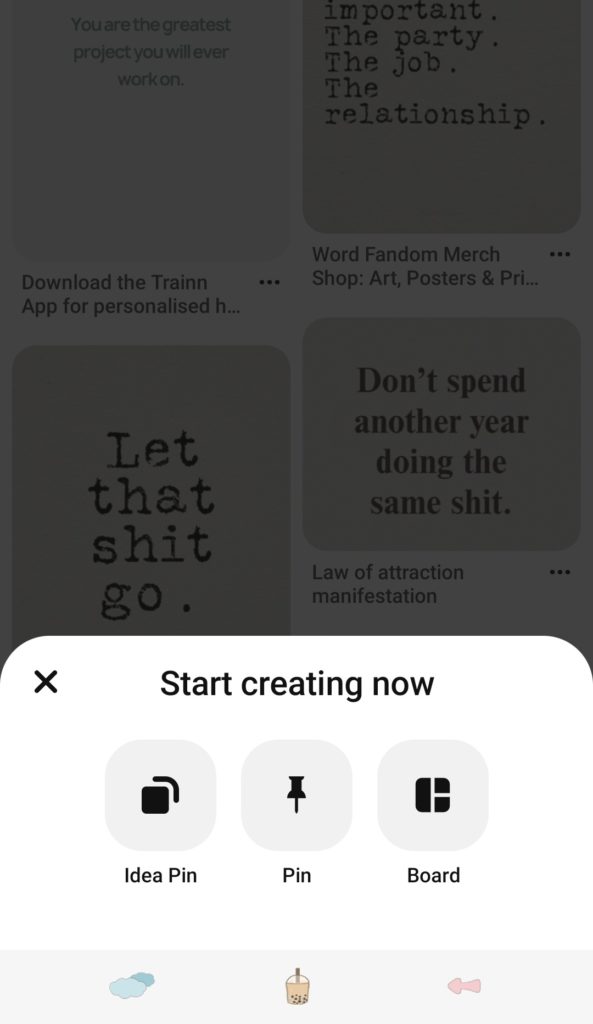 make a board on Pinterest app step 4