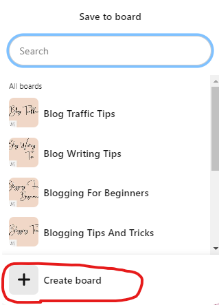 method 2 make a board on Pinterest step 2