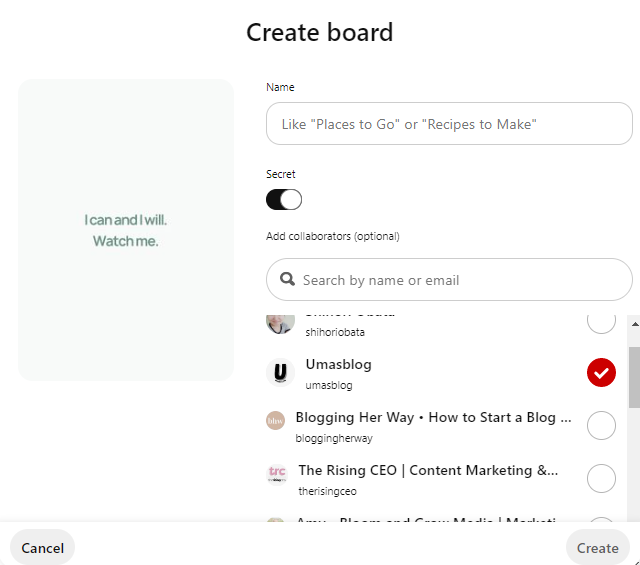 method 2 make a board on Pinterest step 5 (optional)