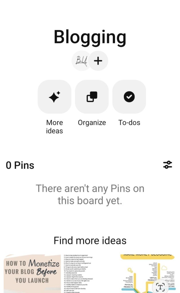 make a board on Pinterest app step 8