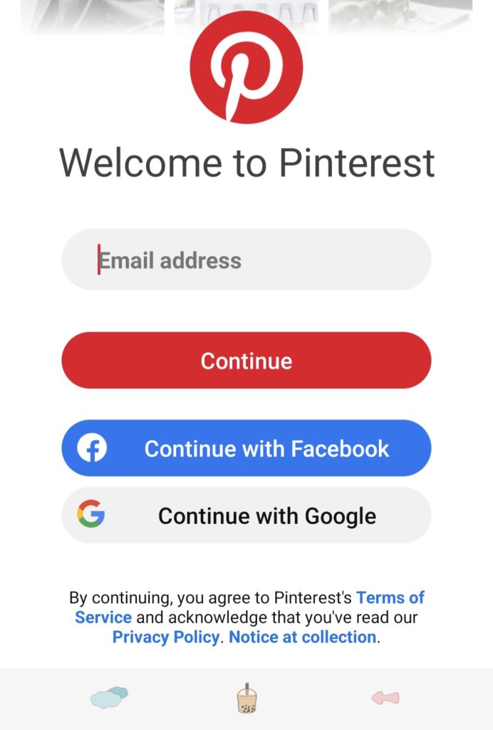 make a board on Pinterest app step 2