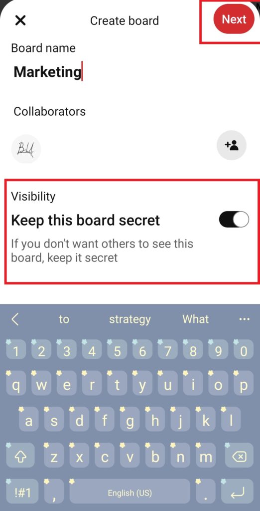 Make A Private Board On Pinterest From Scratch On Android 3