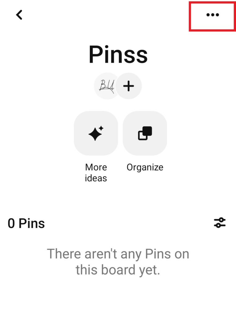 Make the Pinterest board private on Android 2