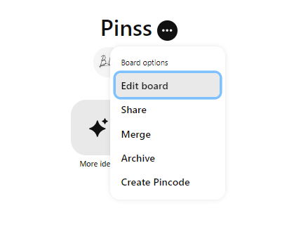 Collaborate with other users on Pinterest step 1