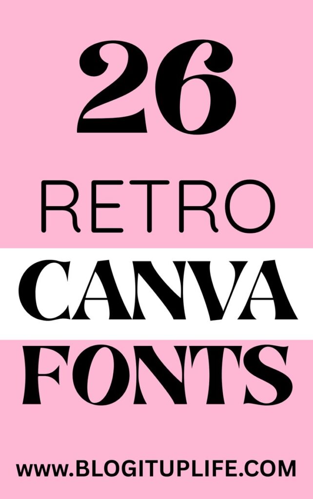 retro canva fonts