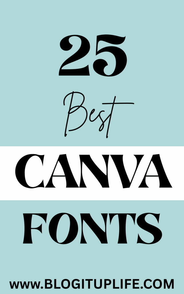 best canva fonts