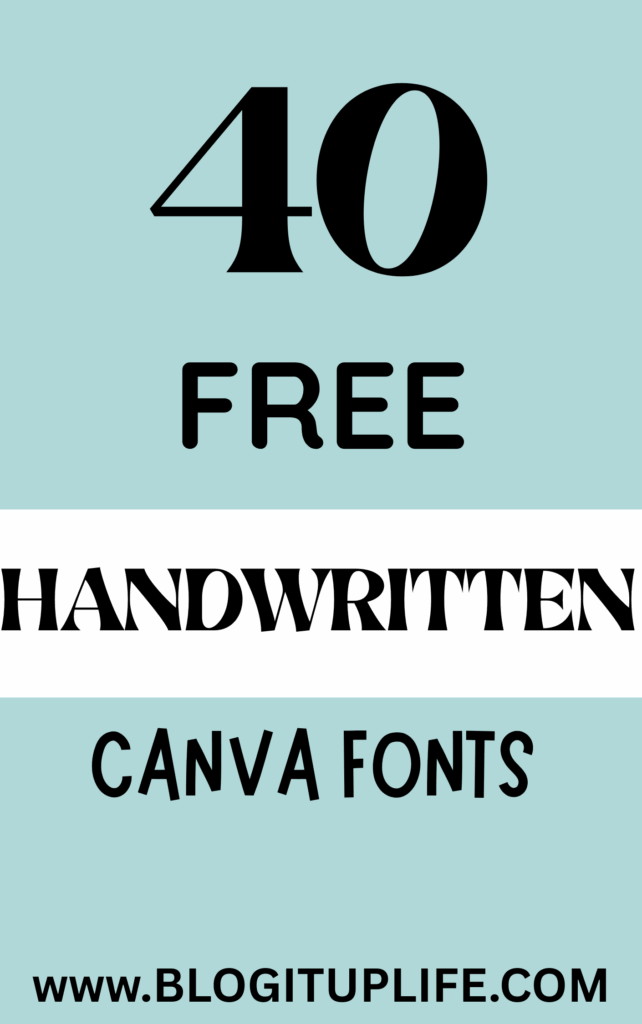 Free Handwritten Canva Fonts