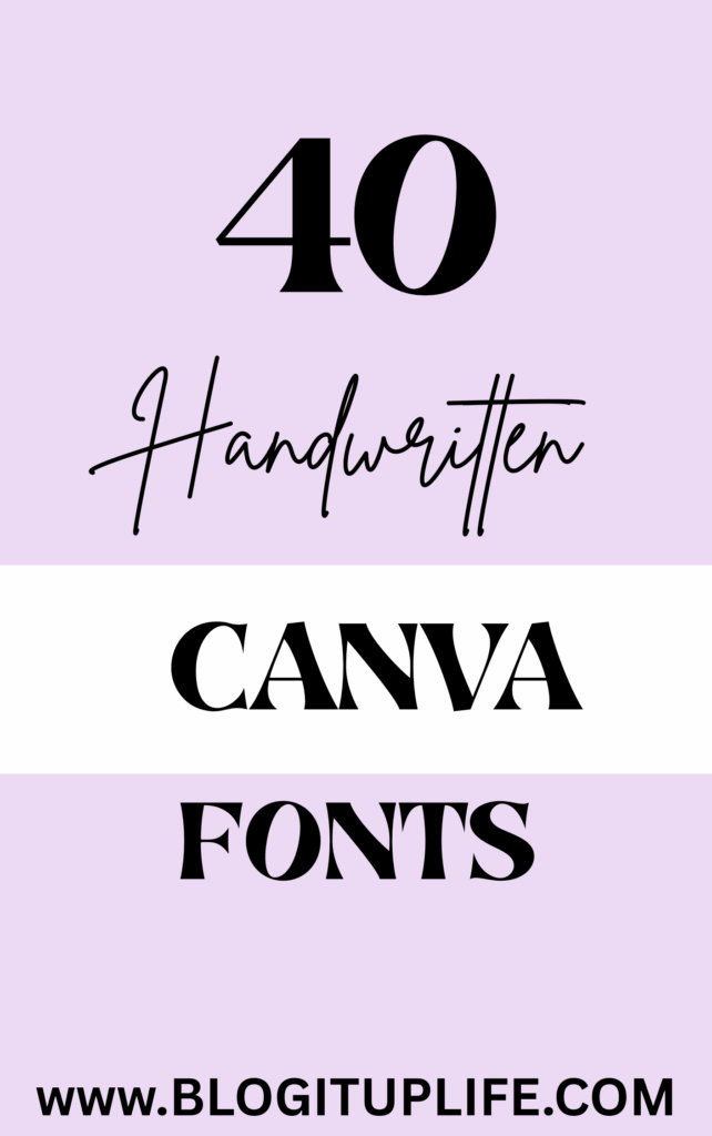 Handwritten Canva Fonts