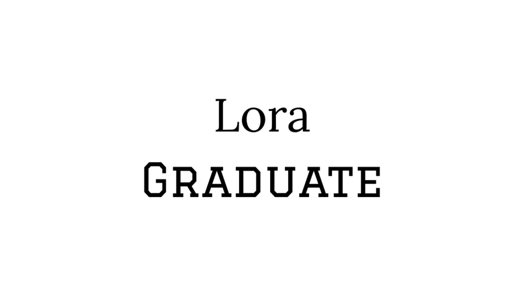 Lora + Graduate