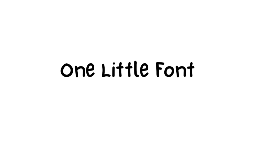 One Little Font