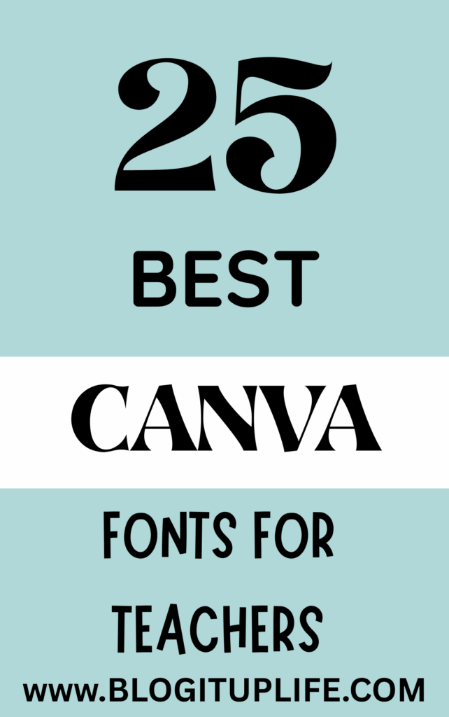 best canva fonts for teachers