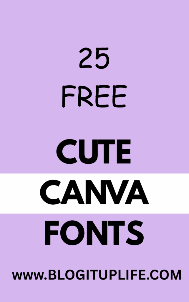 free cute canva fonts