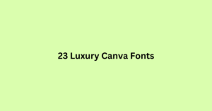 23 Luxury Canva Fonts