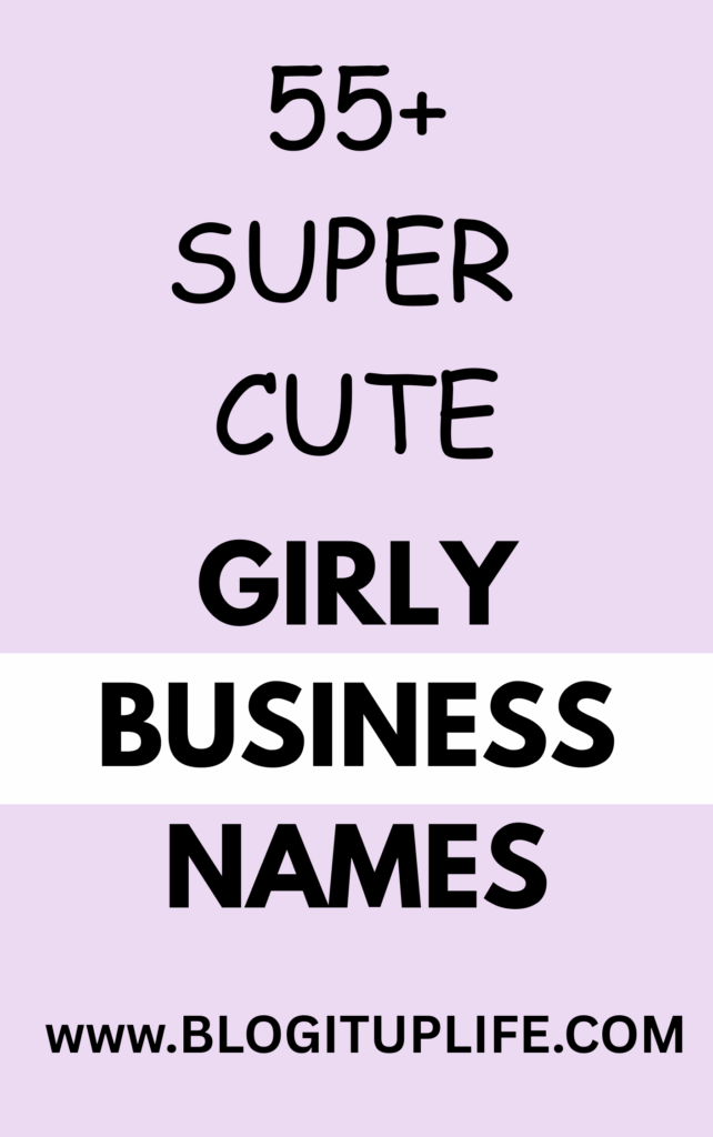 super cute girly business names