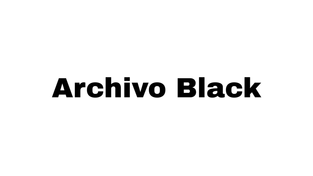Archivo Black