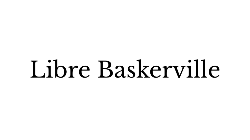 Libre Baskerville