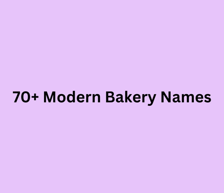 70+ Modern Bakery Names