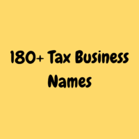 180+ Tax Business Names
