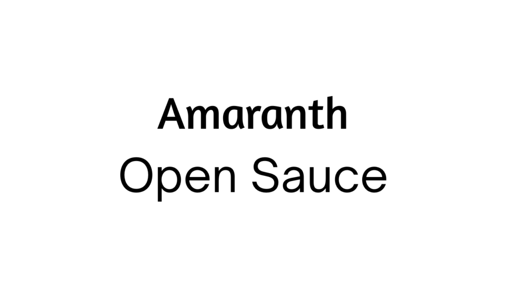 Amaranth And Open Sauce