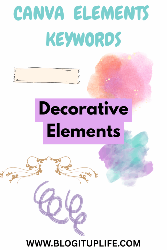 Canva Elements Keywords Decorative Elements