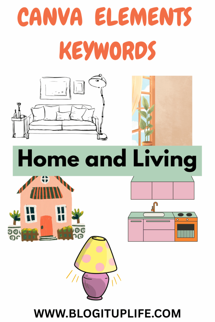 Canva Elements Keywords Home and Living