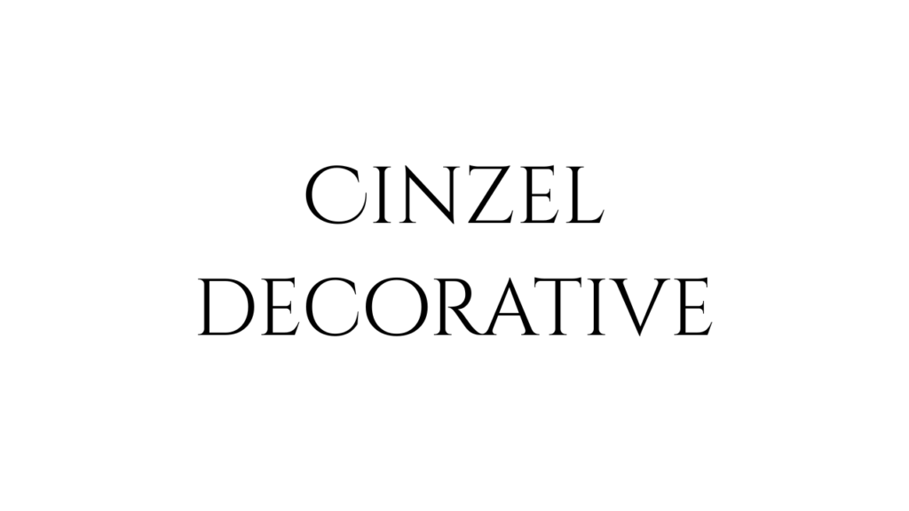  Cinzel Decorative