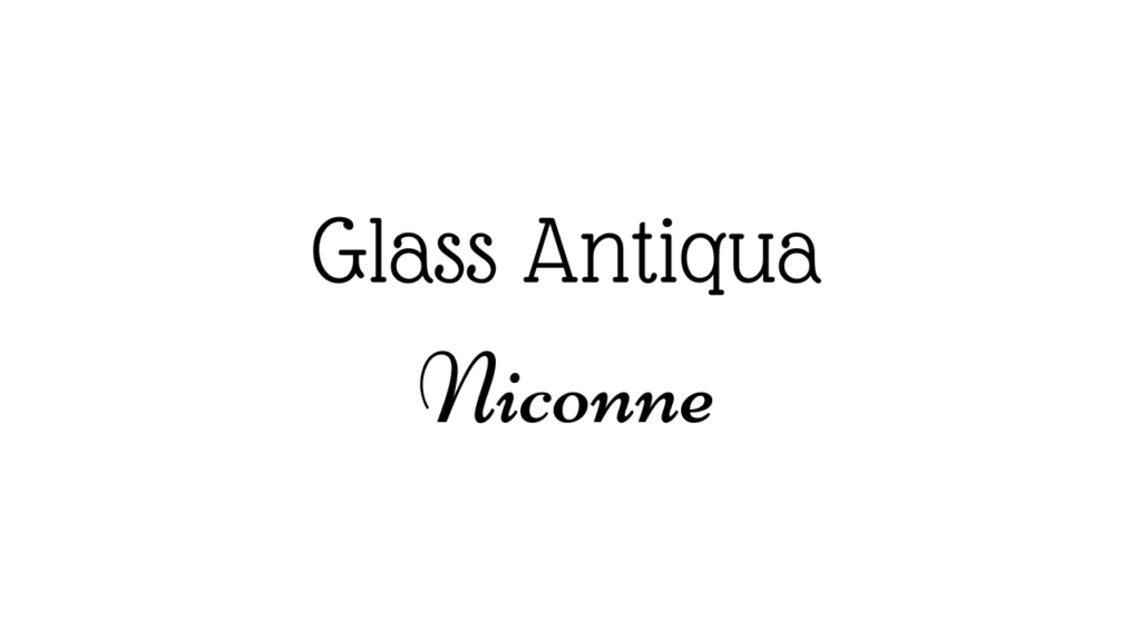 Glass Antiqua And Niconne
