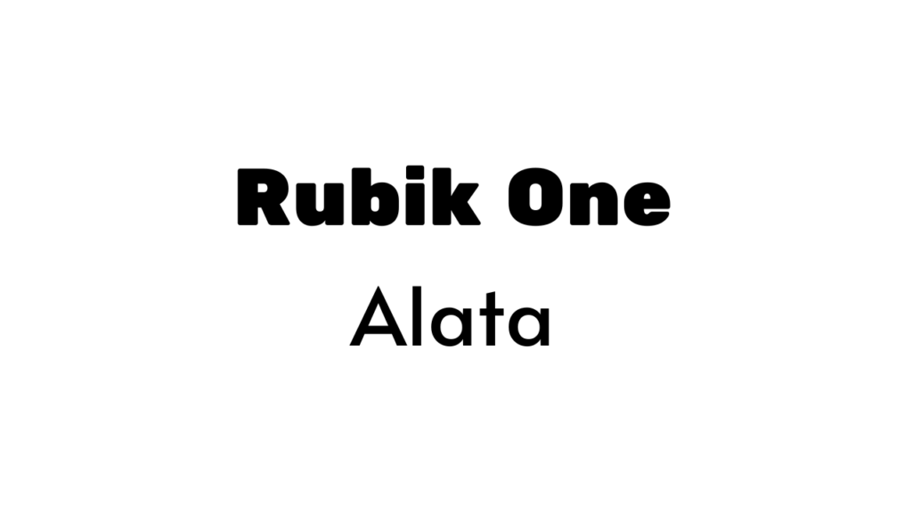 Rubik One And Alata