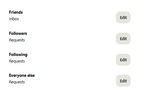 change message settings