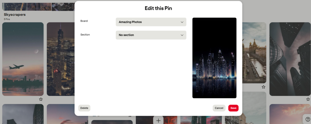 deleting pins from pinterest desktop 3