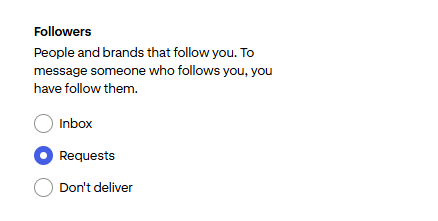 allow followers messages