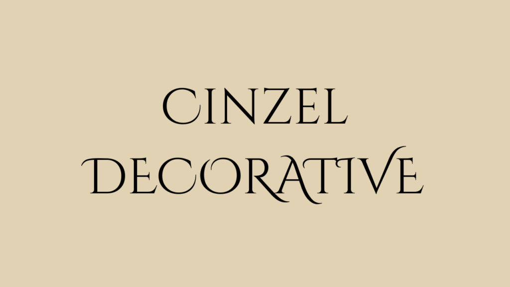 Cinzel Decorative