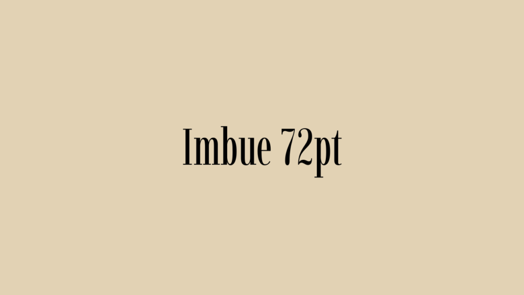 Imbue 72pt