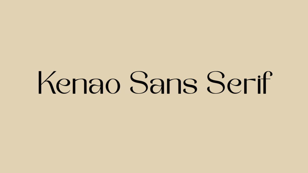Kenao Sans Serif